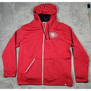 San Francisco 49ers Jacket Hoodie Mens Red XL Full Zip Fanatics NFL